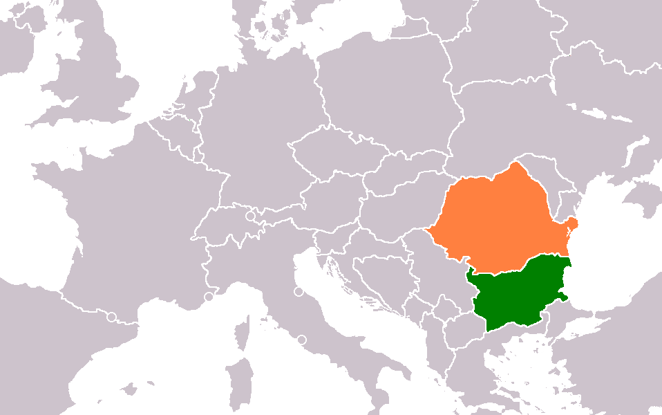 Bulgaria romania locator