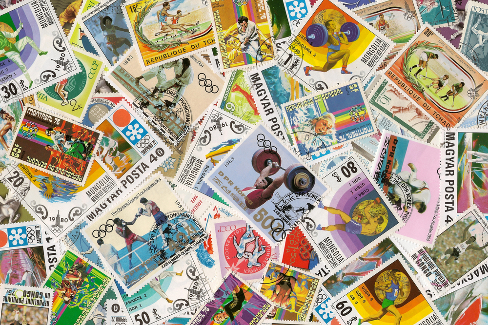 Europe,,asia,,africa,,ussr,circa,1960 1980:,postage,stamps,of,different