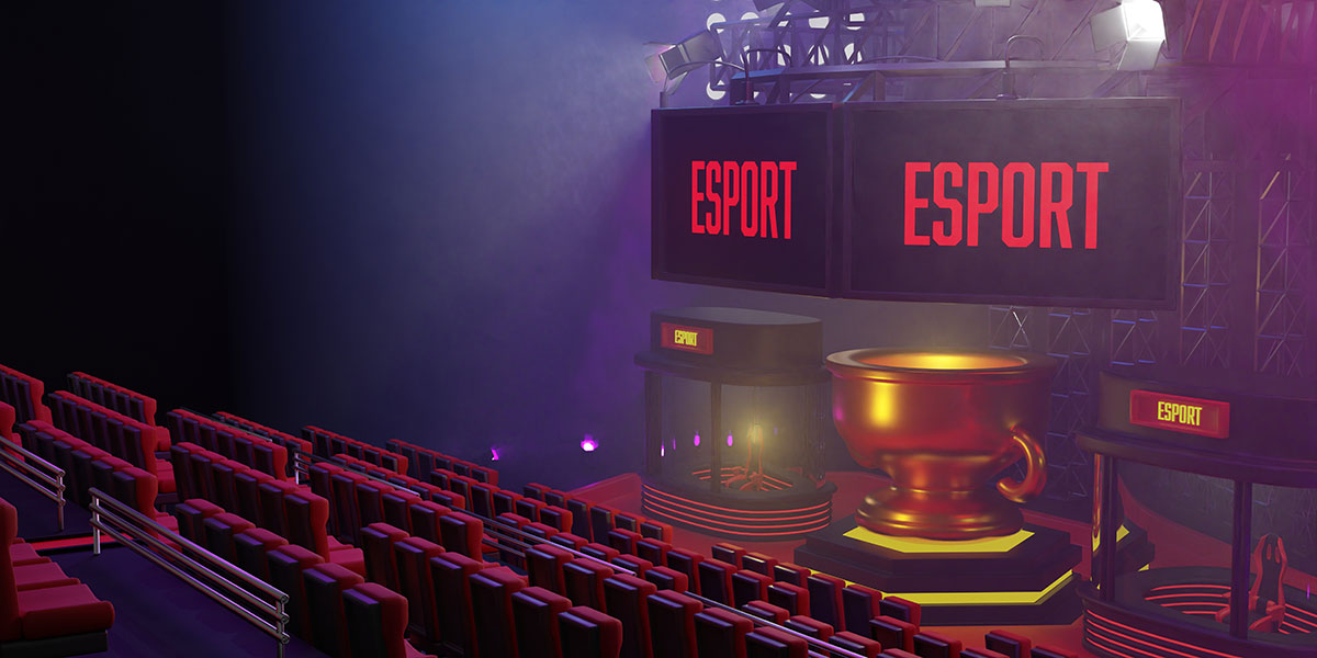 Esports championship background 3d illustration